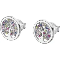 Lotus Silver - Glittering silver earrings for women with zircons Tree of Life LP1890-4 / 1 (L)
