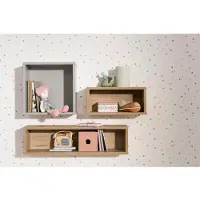 PAIDI Kinderwelten Wandbox Kira , grau , Maße (cm): B: 35 H: 35 T: 18.7