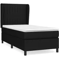 Syfax Boxspringbett mit Matratze Schwarz 90x190 cm Stoff