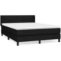 Syfax Boxspringbett mit Matratze Schwarz 140x200 cm Stoff