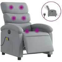 Sonstiges Massagesessel Elektrisch Hellgrau Stoff