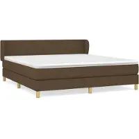 Syfax Boxspringbett mit Matratze Dunkelbraun 180x200 cm Stoff