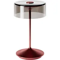Sigor Akku-Glasleuchte Numotion 265mm kirschrot Tischleuchte 2,2W FlexMood 2200K/2700K IP54 Ra85 dimmbar