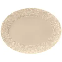 Lyngby Porcelæn Porcelæn - Rhombe Earth Servierplatte oval 26,5 x 35 cm, marble