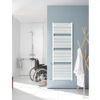 Zehnder Design-Heizkörper Toga TO-120-060, 1148x35x600 mm, weiß matt, montagefertig mit Wandkonsolen