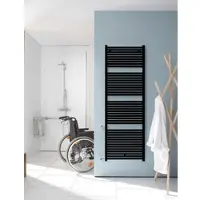 Zehnder Design-Heizkörper Toga TO-180-100, 1760x35x1000 mm, RAL 9017 (Sonderfarbe), montagefertig mit Wandkonsolen