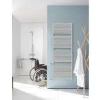 Zehnder Design-Heizkörper Toga TO-070-060, Light Grey, 716x35x600 mm, montagefertig mit versenkten Anschlüssen und Entlüftungsventil