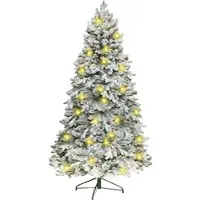 Tarrington House LED Weihnachtsbaum, beleuchtet, Stahl / PVC / PE, Ø 120 x 213 cm, 400 LED Glühbirnen warmweiß