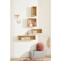 PAIDI Kinderwelten Wandregal "Wandbox Q", braun (eiche, montana), B:35cm H:35cm T:18,7cm, Holzwerkstoff, Regale, Wandregal, viele Farbvarianten