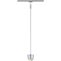Paulmann URail Smart LED-Schienenpendel Tyros, chrom CCT RGB dimmbar, alu / grau / zink, für Wohn- / Esszimmer, Kunststoff, Modern