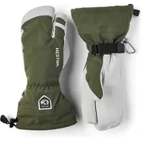 Hestra Fäustlinge Army Leather Heli Ski Unisex Olive / Off-White-8