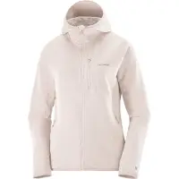 Salomon Essential Lightwarm Hooded Damen Sweater-Beige-S