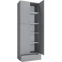 VCM Aktenschrank "XXL Büroschrank Aktenschrank Schrank Lona 5fach S", grau, B:70cm T:39cm, Obermaterial: 100% Holz Wood., Schränke, Aktenschrank