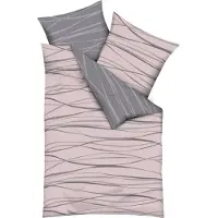 TRAUMSCHLAF Biber Bettwäsche Motion rosa 240x220 cm + 2x 80x80 cm