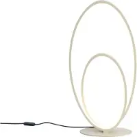 QAZQA Design Tischleuchte Beige inkl LED 3 Stufen Dimmbar Boomerang
