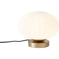 QAZQA Design-Tischleuchte Messing mit Opalglas - Mochi