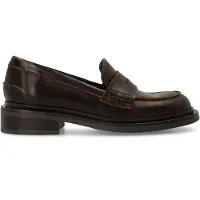 Manfield Braune Leder-Loafer | Größe 38