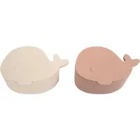 Filibabba Snackboxen - 2er-Pack - Silikon - Der Wal Christian - - - One Size - Brotdosen