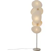 QAZQA Japandi Stehleuchte Beige 3 Flammig Organica