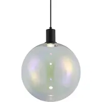 QAZQA Design-Hängeleuchte schwarz mit Regenbogen-Glas 35cm - Mallon