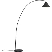 QAZQA Retro Stehlampe Schwarz mit Weißer Innenseite Triangolo