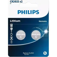 Philips CR2025P2/01B - Lithium Batterien Knopfzelle - 2 Stück - 3 V