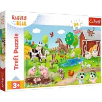 Trefl Puzzle 24 Maxi Babaski und Teddybär, Babaski und Tiere 14372