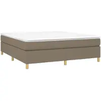 Syfax Boxspringbett mit Matratze Taupe 180x200 cm Stoff