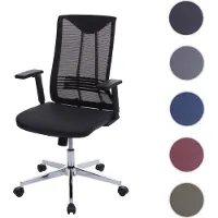 Mendler Bürostuhl HWC-J53, Drehstuhl Schreibtischstuhl, ergonomisch Kunstleder schwarz