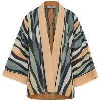 Devotion Twins Classy Kimono Khaki Größe: S | Bademäntel Outlet | Damen | Braun