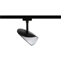Paulmann URail LED-Spot Alejandro, schwarz, 3.000K, dim. dimmbar, schwarz, für Wohn- / Esszimmer, Kunststoff, Modern