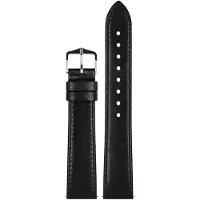 Hirsch 03475150-2-20 Armband für Uhren Osiris M 20 mm Leder Schwarz