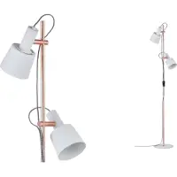 Paulmann Haldar Stehleuchte Weiß/Copper - , Haldar, Weiß, für Wohnzimmer, Metall, Modern