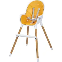 Bebeconfort Avista 2-in-1 Hochstuhl, Hochstuhl ab 6 Monaten, umwandelbarer Hochstuhl, ab 6 Monaten bis ca. 6 Jahre, bis 30 kg, Terrazzo - Weiß/Gelb