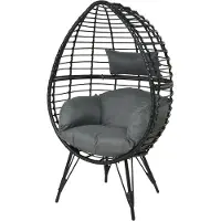 Kaemingk Evora Ei-Stuhl stehend Wicker schwarz