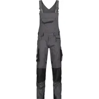Dassy Voltic Latzhose mit Kniepolstertaschen - anthrazitgrau/schwarz - 48+5cm