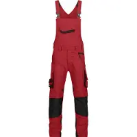 Dassy Voltic Latzhose mit Kniepolstertaschen - rot/schwarz - 54+5cm