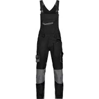 Dassy Voltic Latzhose mit Kniepolstertaschen - schwarz/anthrazitgrau - 56+5cm