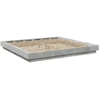 vidaXL Bettgestell Betongrau 180x200 cm Holzwerkstoff