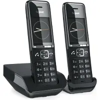 Gigaset COMFORT 550 DUO, DECT-Telefon, Kabelloses Mobilteil, Freisprecheinrichtung, 200 Eintragungen, Anrufer-Identifikation, Schwarz