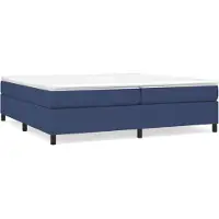 Syfax Boxspringbett mit Matratze Blau 200x200 cm Stoff
