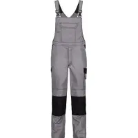 Dassy Wilson Zweifarbige Multinorm Latzhose mit Kniepolstertaschen - grafitgrau/schwarz - 50+5cm