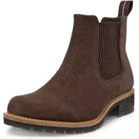 Ecco Damen Chelseaboots aus braunem Leder, Größe 36, Absatz ca. 3,0 cm, Wechselfußbett
