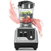 Kitchenbrothers Power Blender - 1600W - 2L - Smoothie Maker - Eiszerkleinerer - Metallic Grau