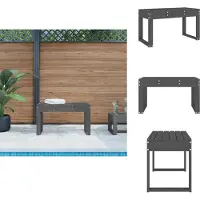 vidaXL Gartenbank Grau 80x38x45 cm Massivholz Kiefer