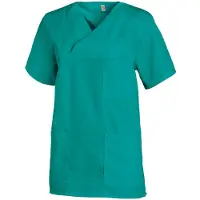 Leiber Kasack Schlupfjacke 08/769/75, Unisex, petrol, kurzarm, waschbar bis 95°C, Größe S