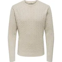 Only & Sons Strickpullover "ONSLOUI REG 12 CABEL CREW KNIT NOOS"