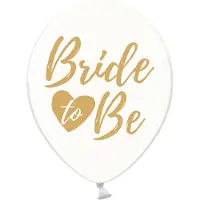 Party Deco Balloons 30cm, Bride to be, Crystal Clear (1 pkt / 50 pc.)