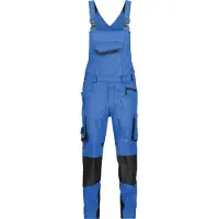 Dassy Voltic Latzhose mit Kniepolstertaschen - azurblau/anthrazitgrau - 48+5cm
