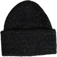 Pieces Cozy Black Beanie für Herbst & Winter, Größe UNICA